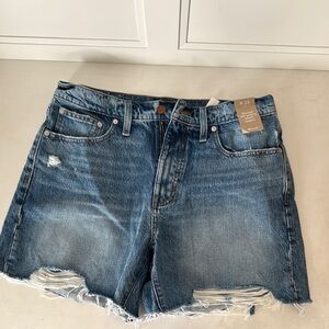 Madewell relaxed mid length denim shorts